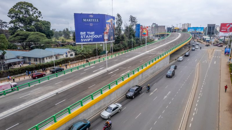 Newly opened Ngong Road–Naivasha Road viaduct in Nairobi on June 29, 2026 / PCS