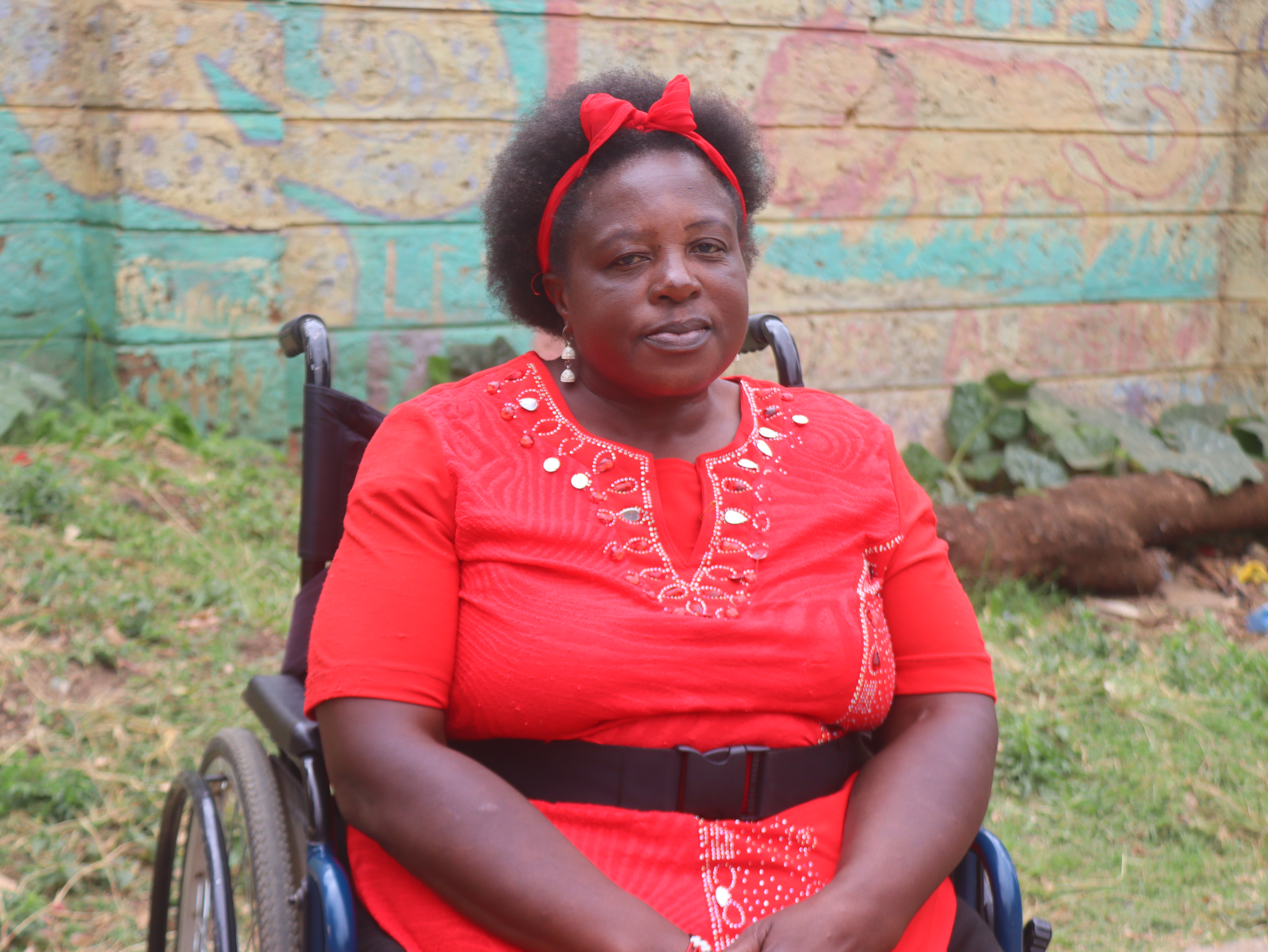 Teresia Wanjiku, a voter living with a disability